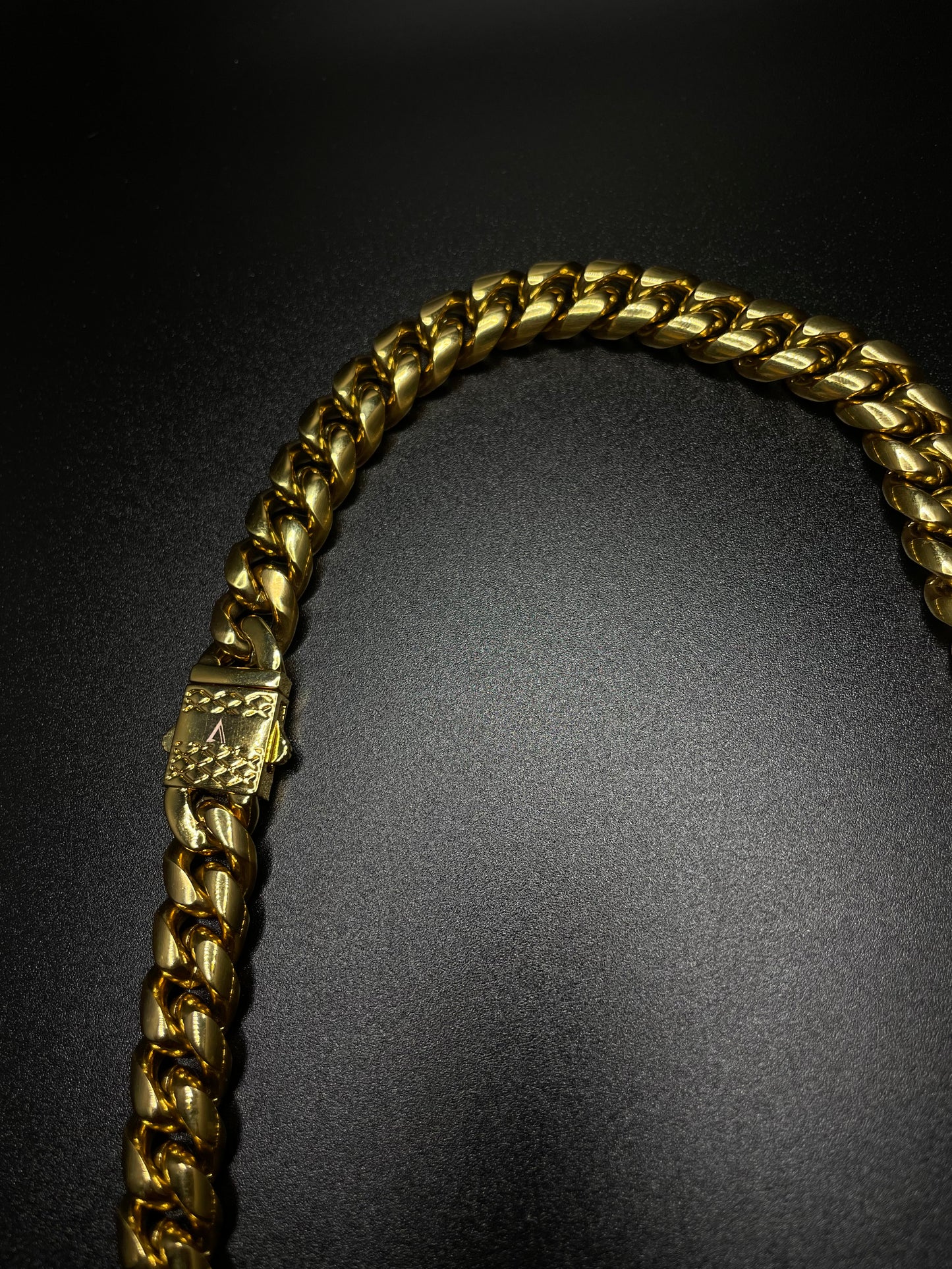 12mm 18k Gold/Silver Cuban W/ Iced Clasp