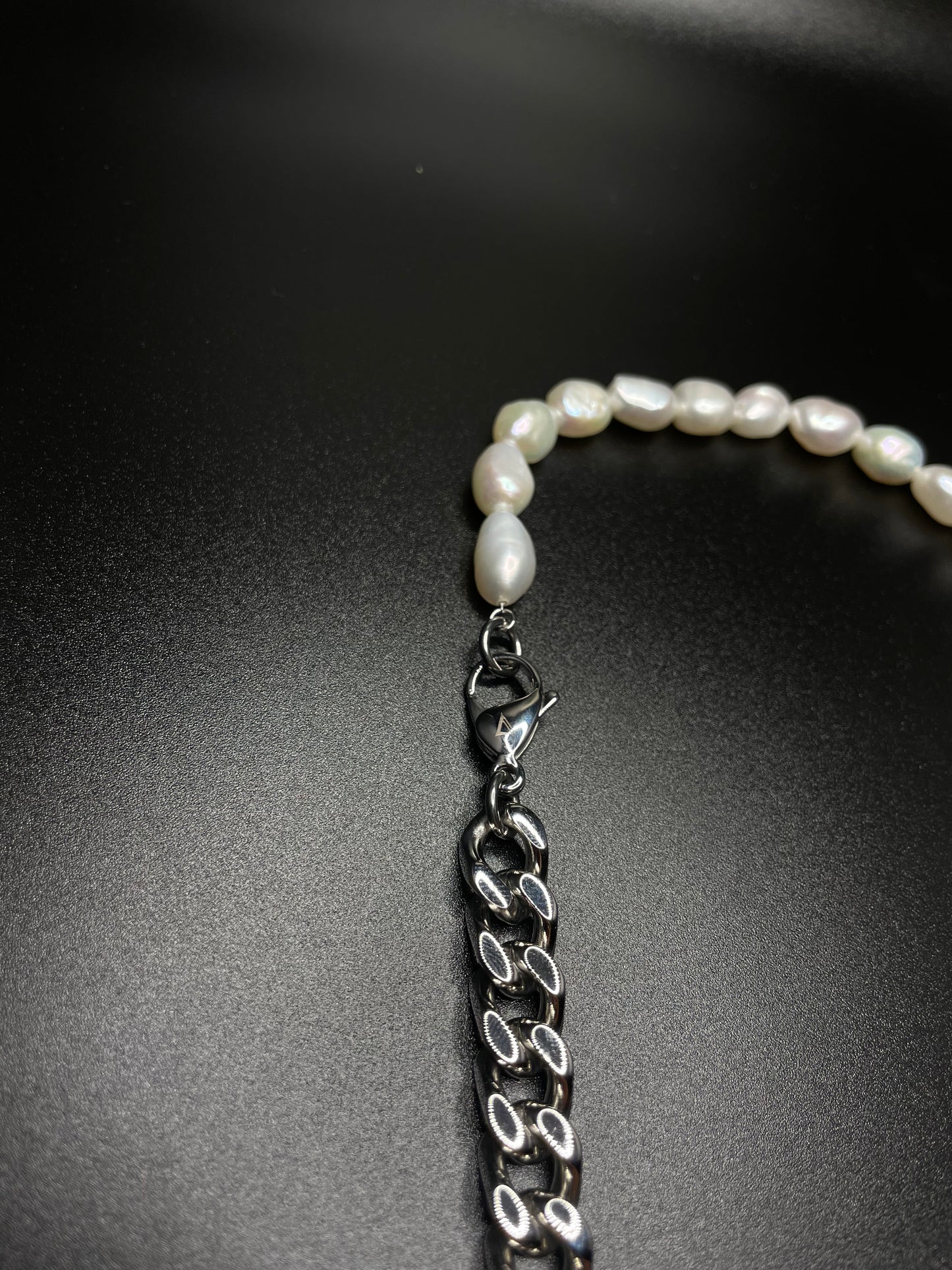 10mm 18k Gold/White Gold Cuban Pearl